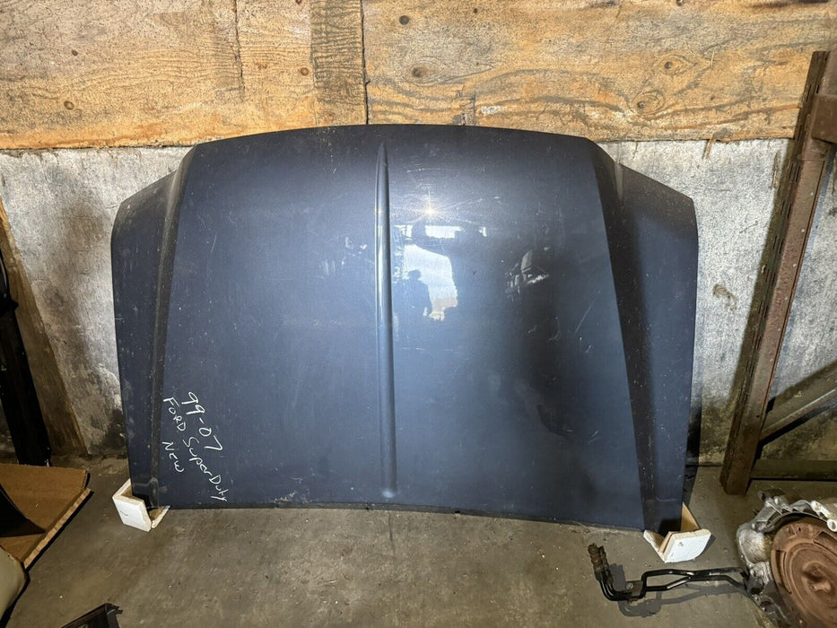 1999-2007 Ford F250 F350 F450 F550 Super Duty Blue Metallic Hood OEM #3306E