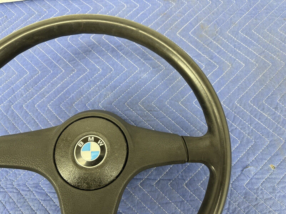 1986-1992 BMW E30 325i 318i Steering Wheel Fine Spline 3 Spoke Rubber OEM #3533E