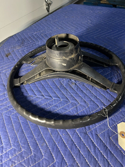 1969-1973 Porsche 911 914 Steering Wheel & Center Pad Hard Rubber OEM #3383E