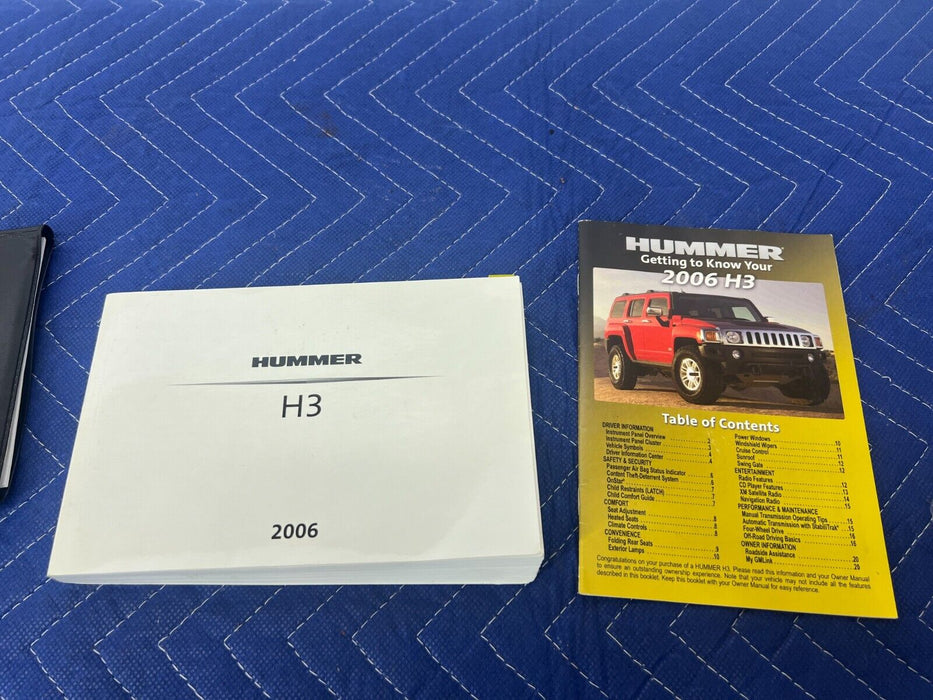 2006-2010 Hummer H3 Owner's Manual User Guide Handbook w/ Case Set OEM #1392EM