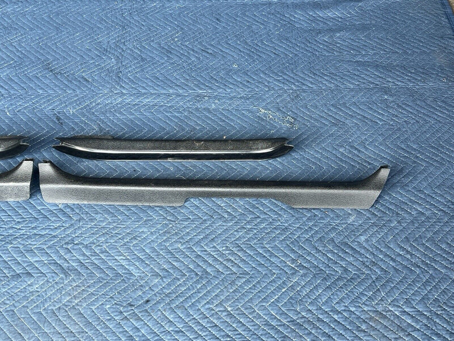 1986-1993 Volvo 240 244 245 Set Of 4 Door Sill Scuff Trim Entry Black OEM #3604E