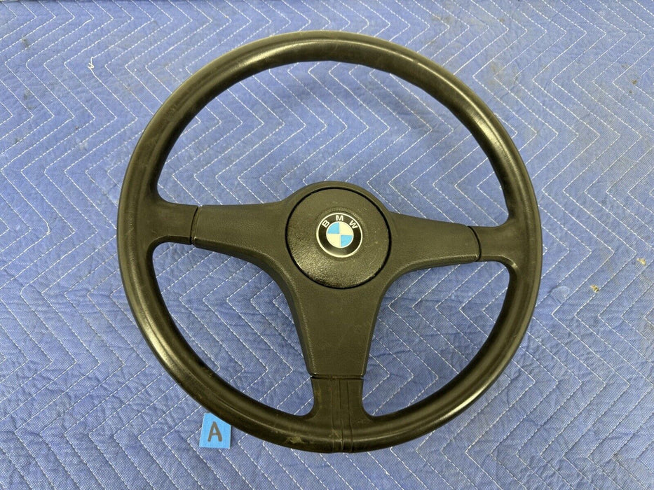 1986-1992 BMW E30 325i 318i Steering Wheel Fine Spline 3 Spoke Rubber OEM #3533E