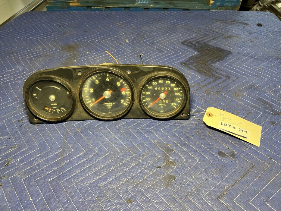 1969-1974 Porsche 914 Gauge Instrument Cluster Speedometer & Bezel OEM #3386E