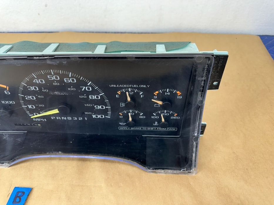 Chevy 1995-1998 1500 Silverado Gauge Cluster Speedometer Instrument OEM #1093CNJ