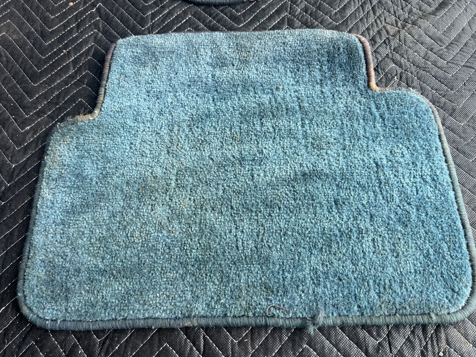 1984-1989 Volvo 740 760 Sedan Blue Front & Rear Carpet Floor Mat Set OEM #1677EM