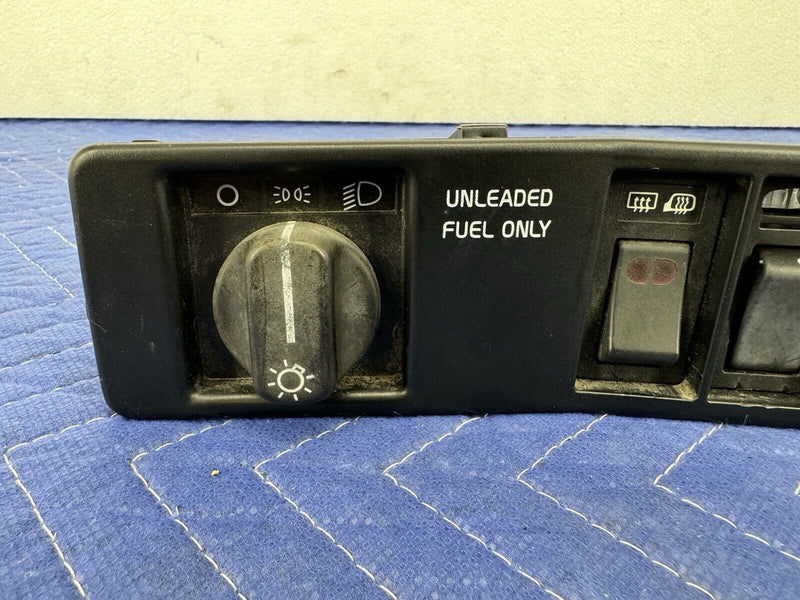 1989-1995 Volvo 740 940 Headlight Dimmer Sunroof Defrost Switches & Trim #3830E