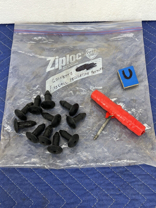 1968-1982 Corvette C3 Firewall Carpet Insulation Fasteners GM Set Of 11 #3382E