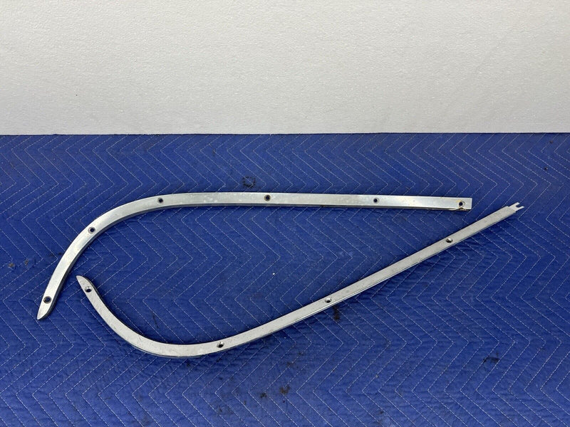 1955-1956 Chrysler Imperial L & R Lower Dash Trim Pair Chrome Vanity OEM #3492E