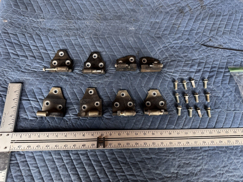 1998-2003 Jaguar XJR XJ8 X308 Front & Rear Door Hinge Set Of 4 Black OEM #4805E