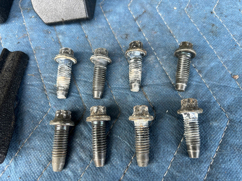 1996-2003 Mercedes W210 E320 Seat Bolt Hardware & Trim Cover Set OEM #4673EM
