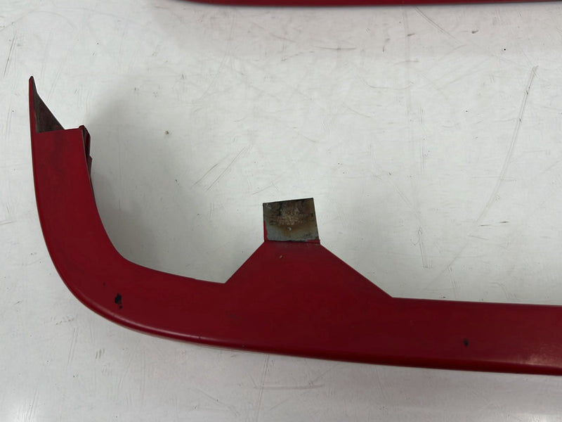 1993-1997 Volvo 850 Lower Right & Left Eyelid Headlight Trim Pair Red OEM