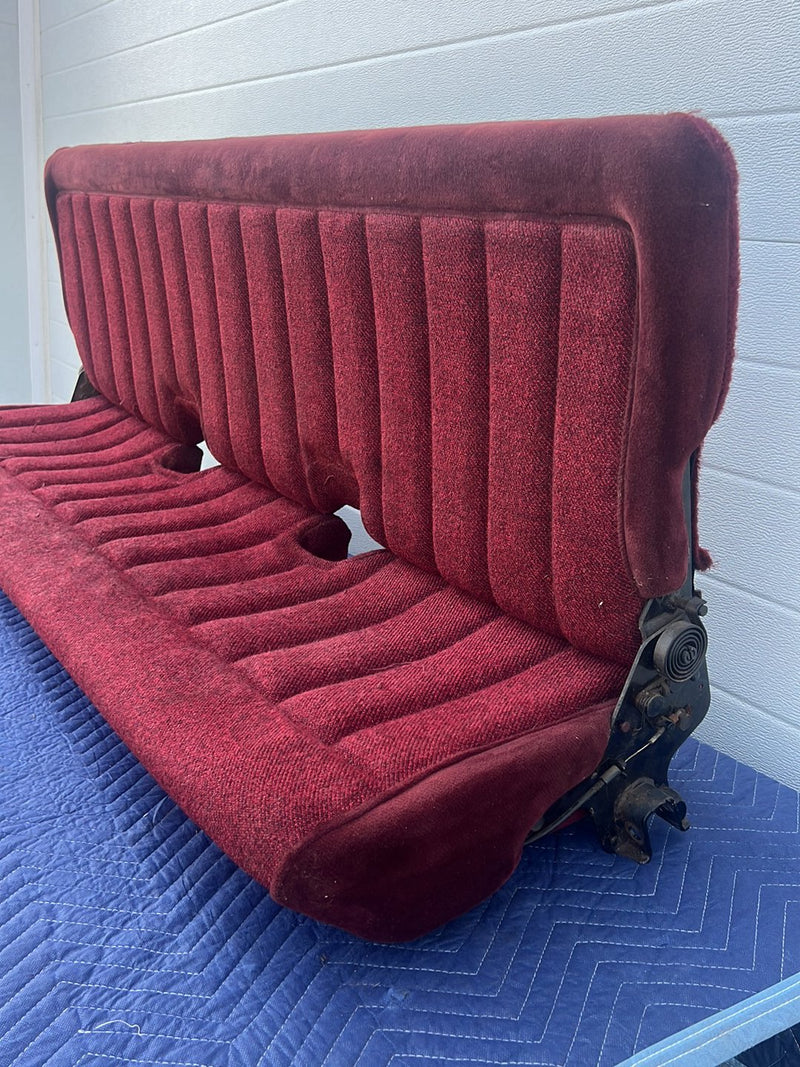 1998-1994 Chevrolet Silverado GMC Ext Cab Rear Bench Seat Maroon OEM #5531EM