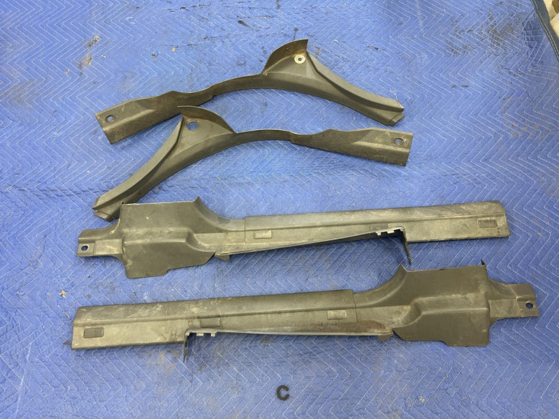 1992-1995 Volvo 940 740 Lower Entry Scuff Panel Trim Set of 4 Gray OEM #3188EM