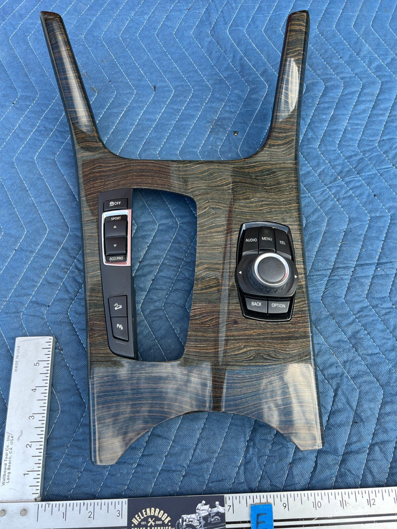 2011-2017 BMW X3 F25 Center Console Gear Shift Bezel Wood Trim Panel OEM #2409EM