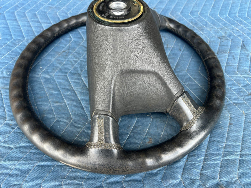 1985-1992 VW Golf Steering Wheel Gray Leather 4 Spoke Sport 191419091 OEM