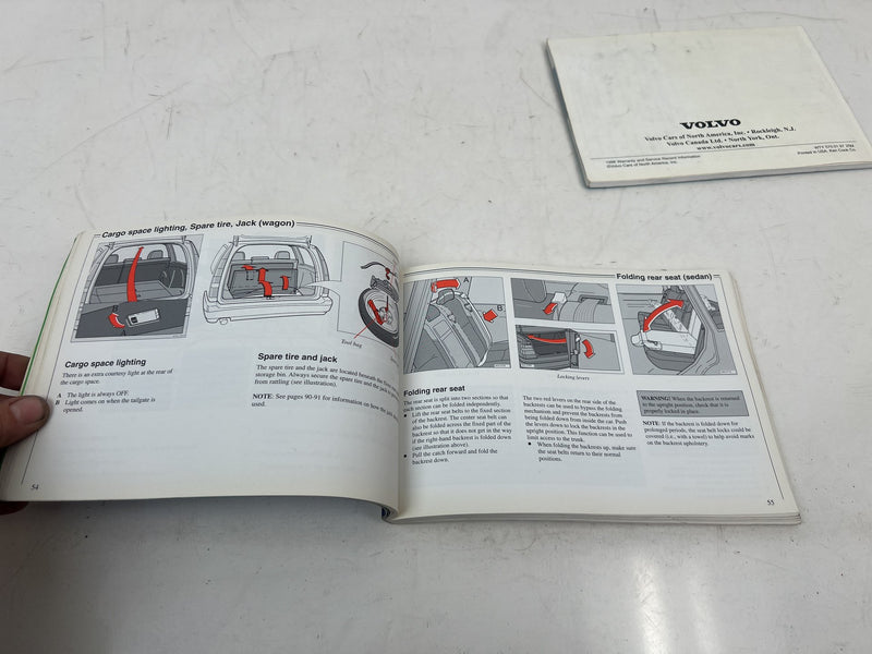 1998 Volvo S70 V70 XC Owners Manual User Guide Booklet Set OEM #6882EM