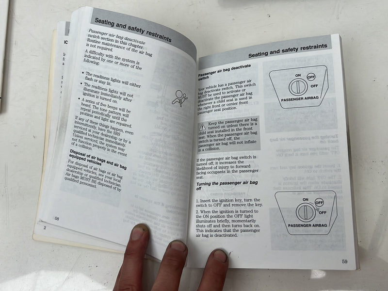 1998 Ford Ranger Owners Manual User Guide Booklet w/ Case OEM #6011EM