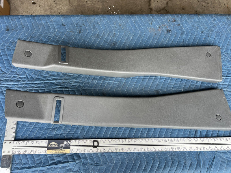 1989-1995 Volvo 740 940 Sedan Right & Left B Pillar Trim Pair Gray OEM #3672EM