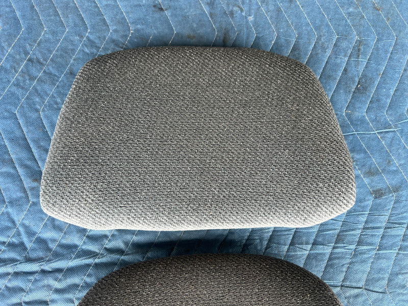 1989-1995 Volvo 740 940 Sedan Headrest Cloth Insert Cushion Pair Gray OE #3651EM