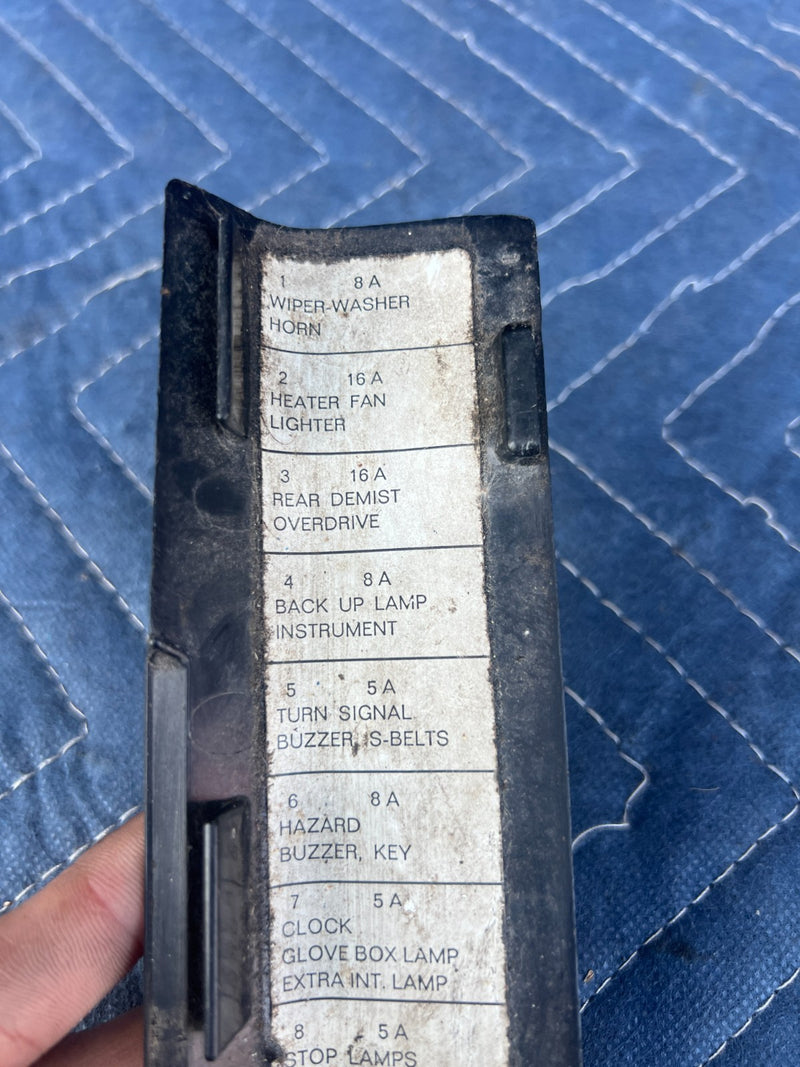 1967-1974 Volvo 140 142 144 145 Dash Fuse Box Cover Lid Trim Black OEM #4914EM