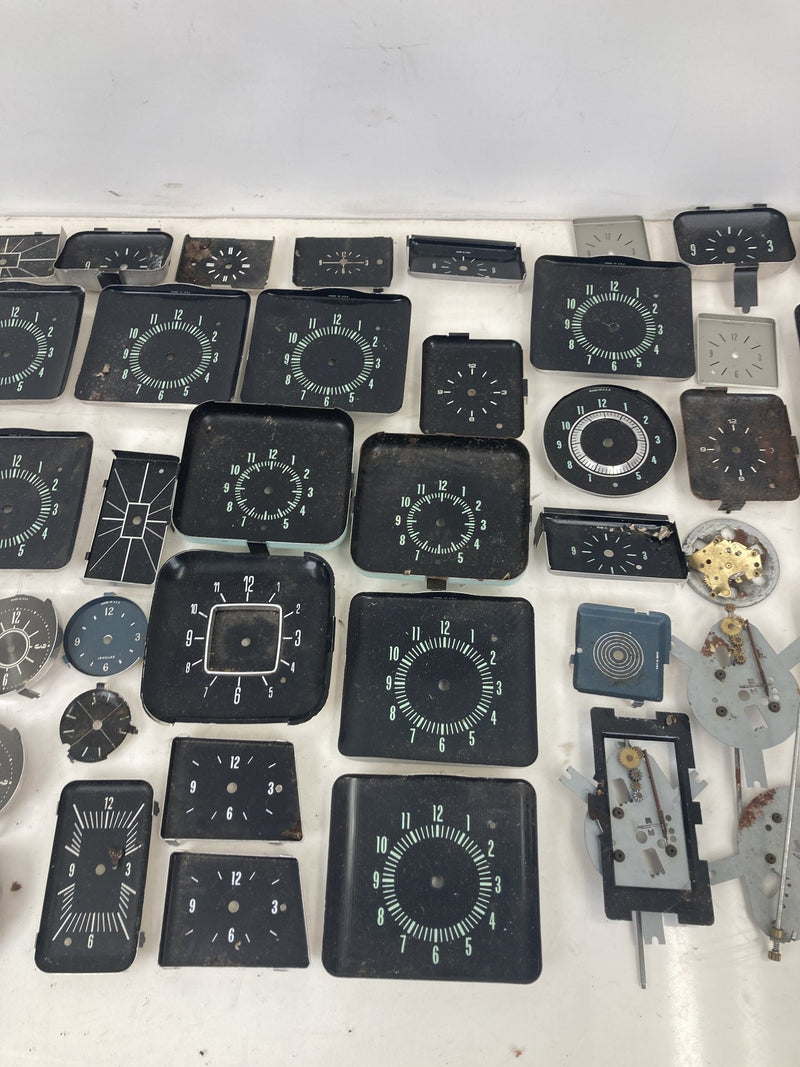Lot of 50+ Automotive Clock Faces Steampunk Art Vintage OEM #5321M