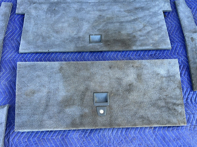 1993-1997 Volvo 850 Rear Left & Right Carpet Panel Set Gray OEM