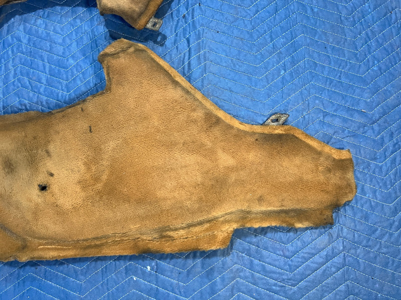 1986-1995 Mercedes 300D W124 Tan Center Console Molded Carpet Pair OEM #2768EM