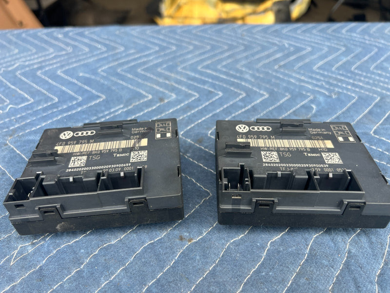 2005-2011 Audi A6 Rear Door Electronic Control Module Pair 4F0959795M OEM #43ZJ