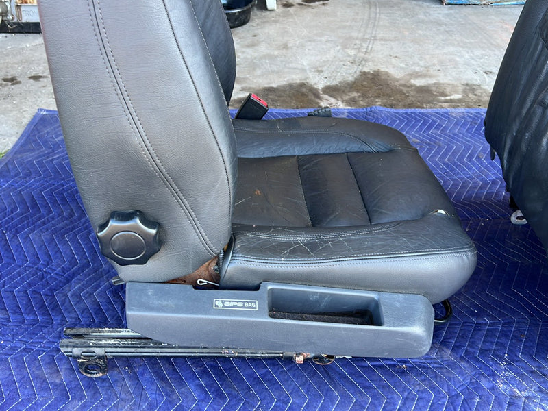 1993-1997 Volvo 850 Front Left & Right Bucket Seat Pair Gray Leather OEM