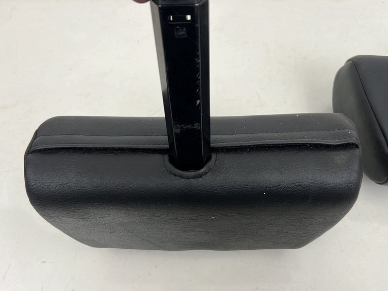1990-1992 Volvo 740 745 940 Wagon Rear Black Leather Headrest Pair OEM #5864EM