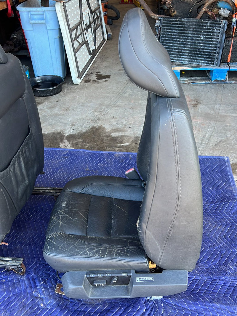 1993-1997 Volvo 850 Front Left & Right Bucket Seat Pair Gray Leather OEM