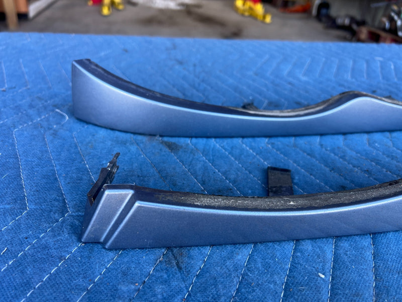 2002-2005 BMW 330xi 325xi E46 Right Left Headlight Molding Trim Blue OEM #4772EM