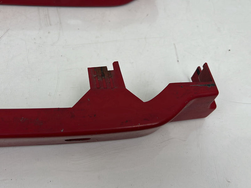 1993-1997 Volvo 850 Lower Right & Left Eyelid Headlight Trim Pair Red OEM