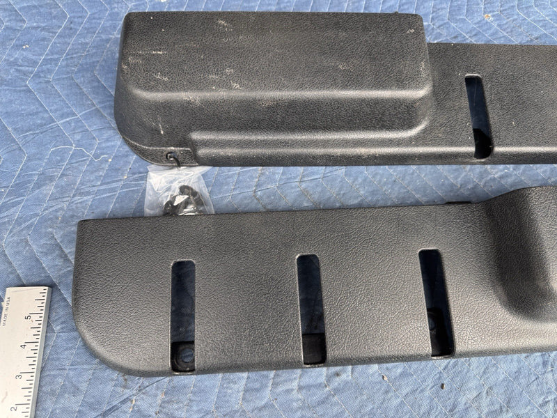 1986-1993 Volvo 240 244 245 Front Door Map Pocket Trim Pair Black OEM #4920E