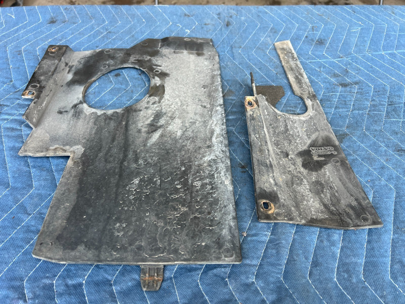 1989-1995 Volvo 740 940 Sedan Air Baffle Cover Trim Fairing Pair OEM #3726EM