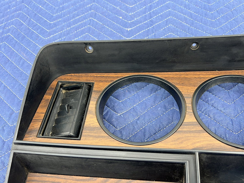 1981-1993 Dodge Ram D150 D250 Dash Gauge Cluster Trim Wood Grain OEM #5157EM