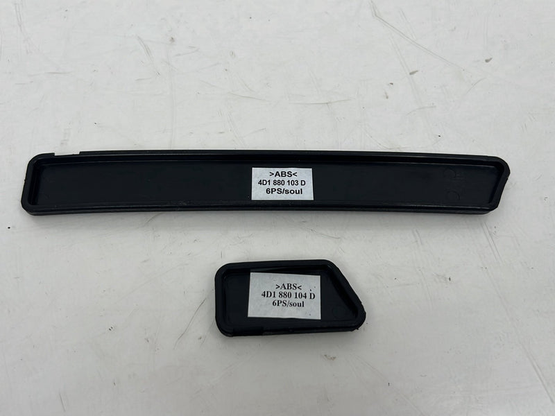 1996-2003 Audi S8 D2 A8 Front Dash Left Trim Strip Pair Black OEM #6483EM