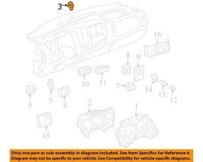 2006-2016 Chevy Impala GM Ambient Light Sensor Headlight 15837063 OEM #3185M