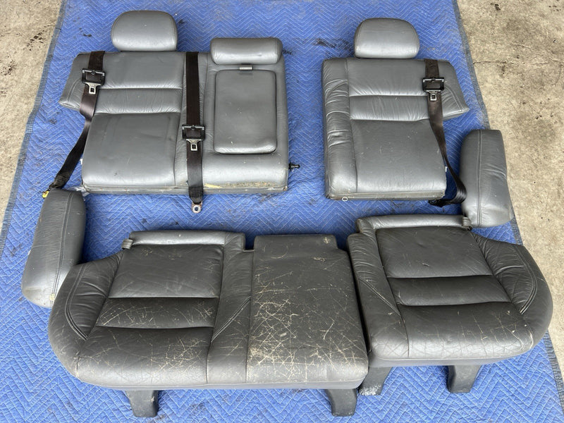 1993-1997 Volvo 850 850R Rear Seat Set Charcoal Leather Wagon Only OEM #4424E