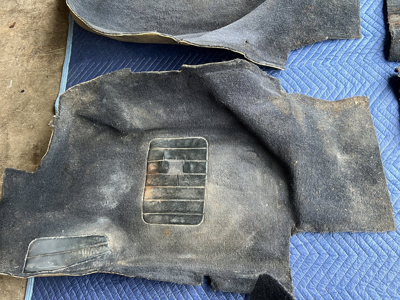 1990-1992 Volvo 740 745 940 Wagon Only Interior Molded Carpet Set Black OEM #6001EM