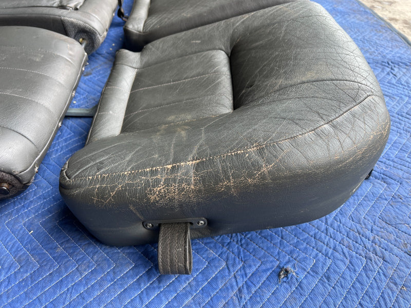 1992-1995 Volvo 940 740 Wagon Charcoal Leather Rear Seat Cushion Set OEM #3265EM