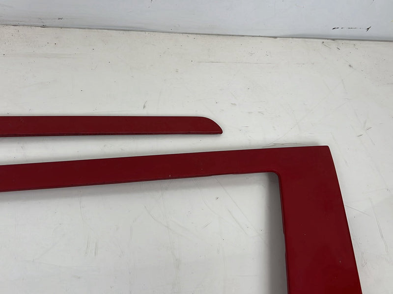 1993-1997 Volvo 850 Wagon Exterior Rear Side Window Trim Pair Red OEM