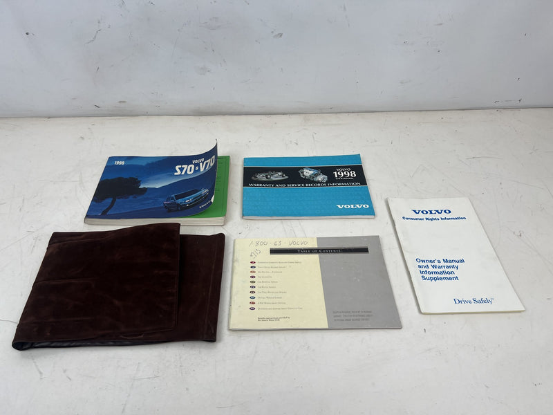 1998 Volvo S70 V70 XC Owners Manual User Guide Booklet Set OEM #6882EM