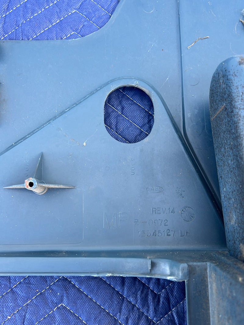 1995-1998 Chevrolet GMC K2500 Ext Cab Left Rear Panel Door Trim Blue OEM #5161EM