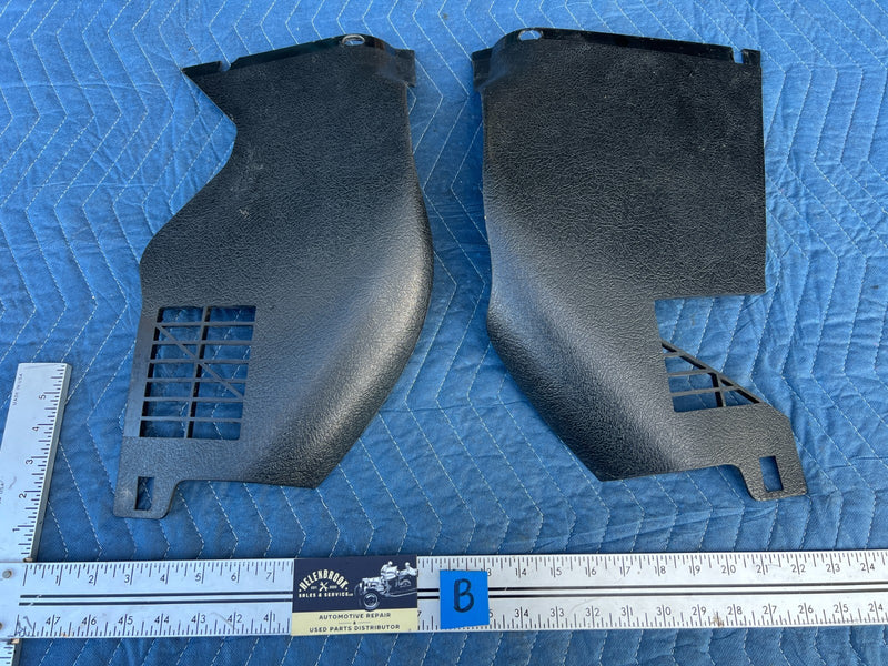 1986-1993 Volvo 240 244 Lower Dash Right & Left Kick Panel Trim Black OE #4183EM