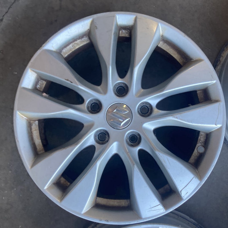 2013 Suzuki SX4 GY Wheel Set of 4 Aluminum 16x6 Twin Spoke 12081503 OEM #5003M