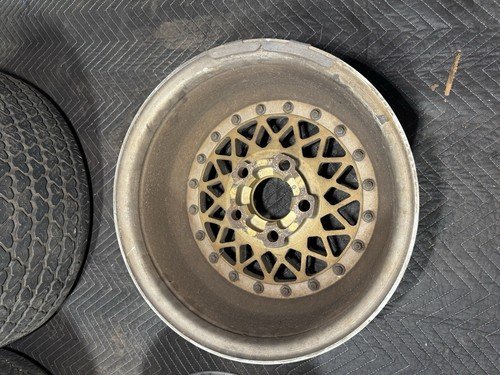 Corvette C2 C3 Honeycomb Aluminum Drag Wheels 12.5â Wide 15â Rim Set of 4 #4397E