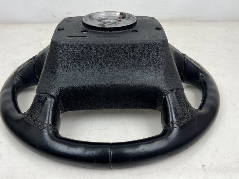1993-1997 Volvo 850 Black Leather 4 Spoke Steering Wheel w/ Horn Button OEM