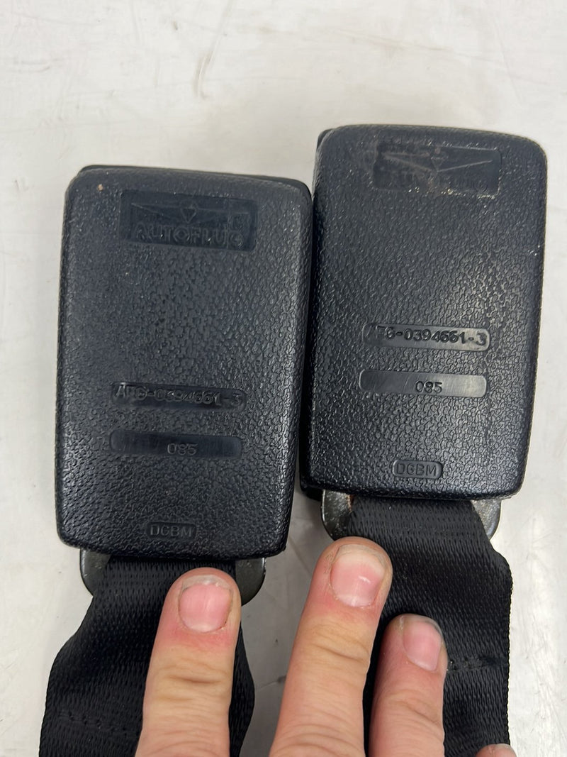 1984-1993 BMW 318i E30 Coupe Rear Seat Belt Retractor Set Black OEM #6737EM