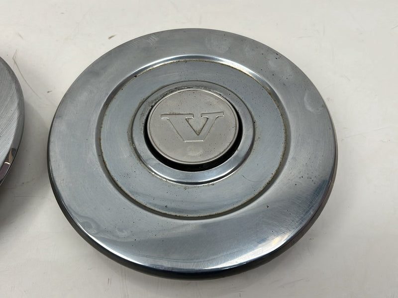 1975-1980 Volvo 244 240 Chrome Hub Cap Wheel Cover Pair OEM #5399EM